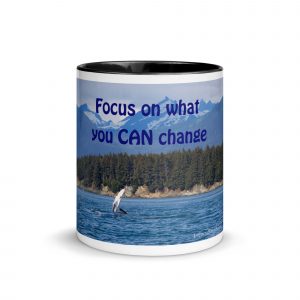 Focus on what you CAN change mug