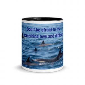 Don’t be afraid to try something new and difficult mug