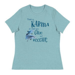 Karma T-Shirt dolphin, small, blue